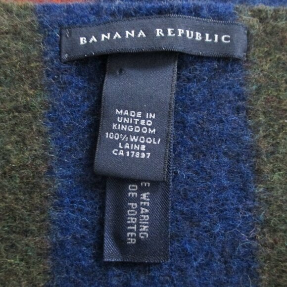 Banana Republic Striped Wool Scarf Made in the UK Whimsical - Picture 3 of 5